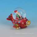 Globo encantador de la nieve de la resina del diseño de Santa para la Navidad